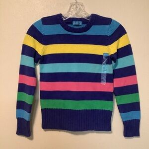 The children’s place NWT medium 7/8 retro striped‎ multi color pullover sweater